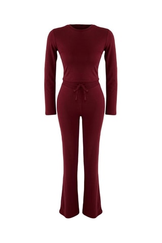 Top et pantalon flare - Bordeaux