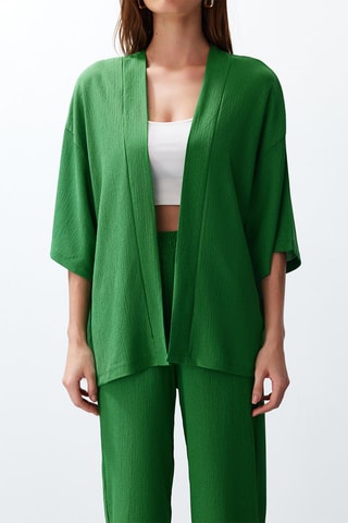 Kimono et pantalon taille haute - Vert