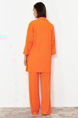 Kimono et pantalon taille haute - Orange