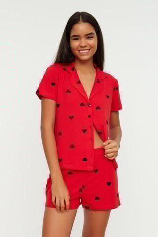 Chemisier et short - Rouge