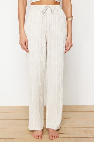 Crop top et pantalon - Ecru