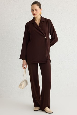 Kimono et pantalon - Marron