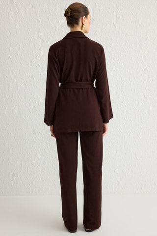 Kimono et pantalon - Marron