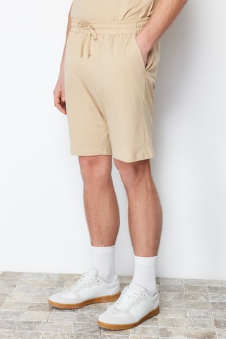 T-shirt et bermuda - Beige et bleu marine