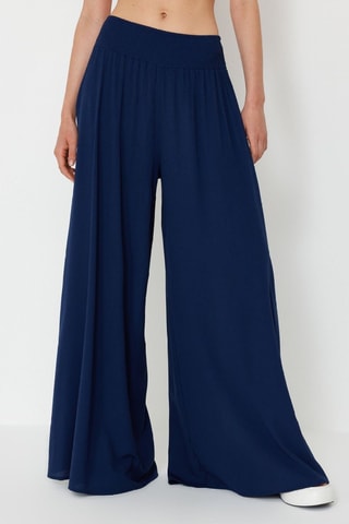 Pantalon de plage taille haute - Bleu marine