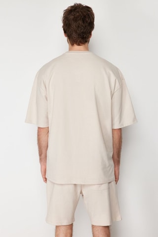 T-shirt et bermuda - Beige