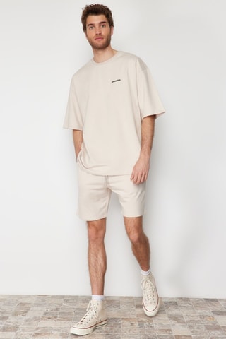 T-shirt et bermuda - Beige