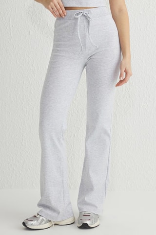 Top et pantalon slim - Gris chiné