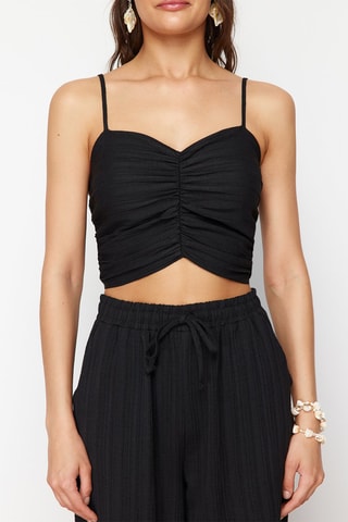 Crop top et pantalon - Noir