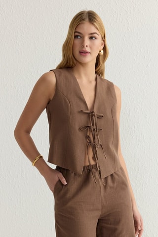 Top et pantalon - Marron