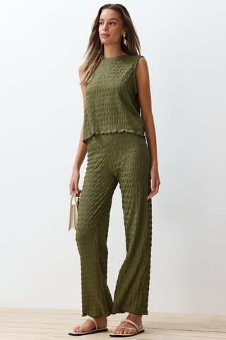 Top regular et pantalon regular - Kaki