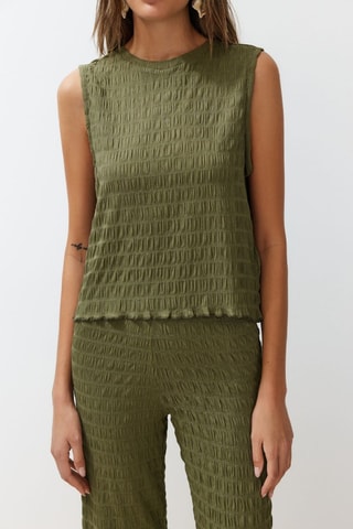 Top regular et pantalon regular - Kaki