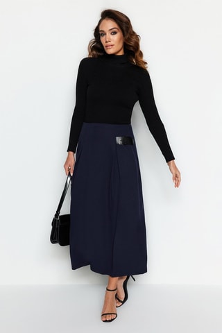 Jupe midi - Bleu marine