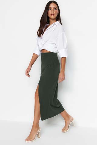 Jupe droite - Kaki