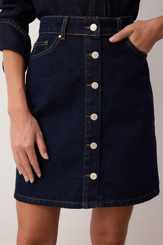 Minijupe en jean - Bleu foncé