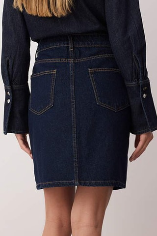 Minijupe en jean - Bleu foncé