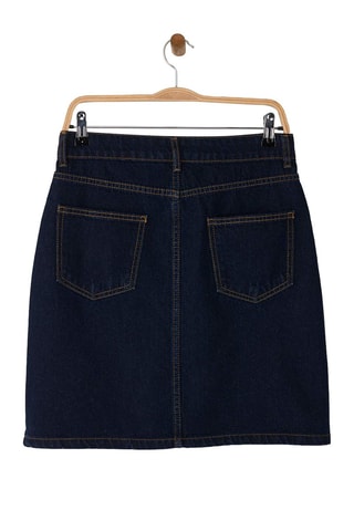 Minijupe en jean - Bleu foncé