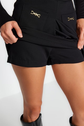 Jupe-short taille haute - Noir