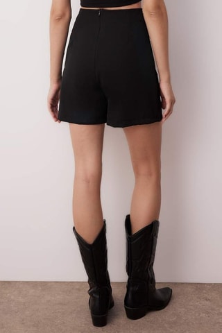 Jupe-short taille haute - Noir