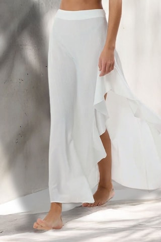 Jupe longue taille haute - Ecru