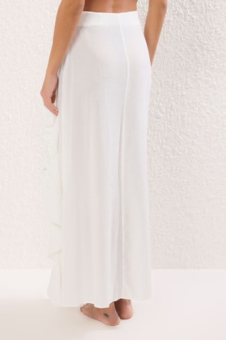Jupe longue taille haute - Ecru
