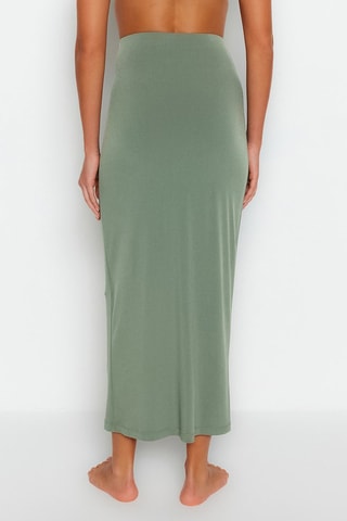 Jupe longue taille haute - Kaki