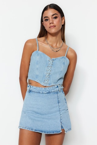 Minijupe en jean - Bleu