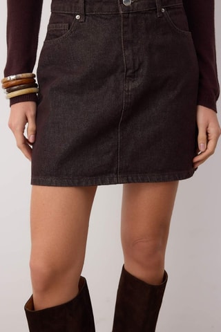 Jupe droite - Marron foncé