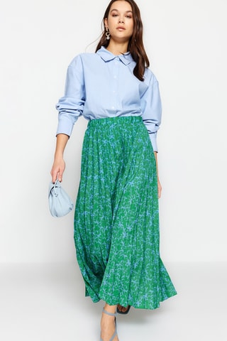 Jupe plissée - Vert