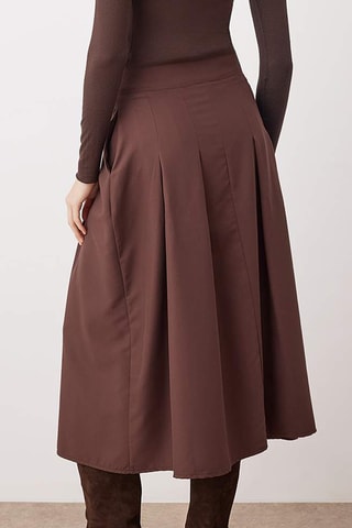 Jupe midi - Marron foncé