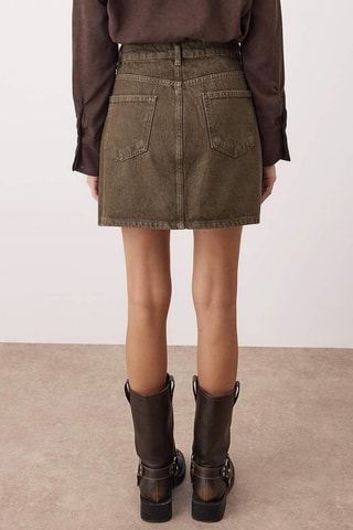 Minijupe en jean - Kaki