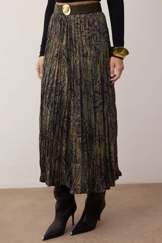 Jupe plissée - Vert foncé