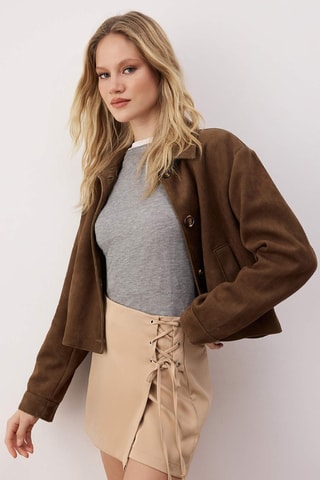 Jupe-short - Taupe