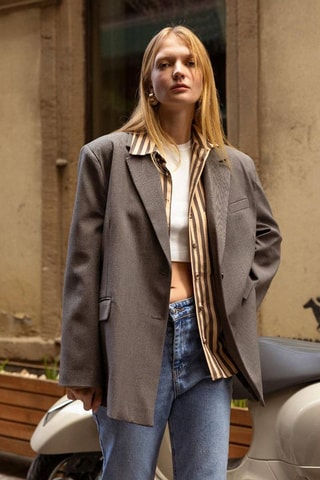 Blazer oversize - Gris