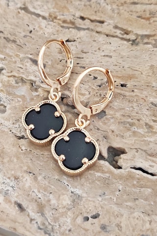 Brincos folheados a ouro fino - Madrepérola