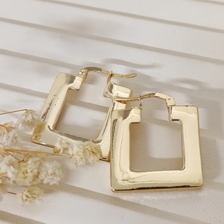 Brincos - Latão banhado a ouro