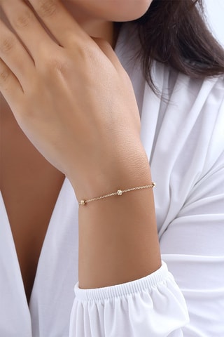 Pulseira folheada a ouro fino