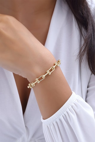 Pulseira folheada a ouro fino