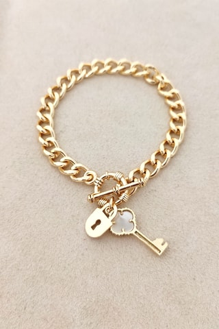 Pulseira - Banhado a ouro amarelo e madrepérola