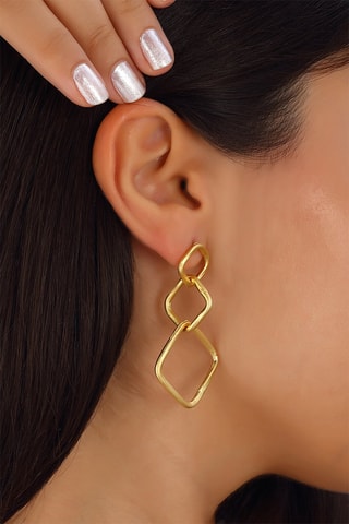 Brincos folheados a ouro fino