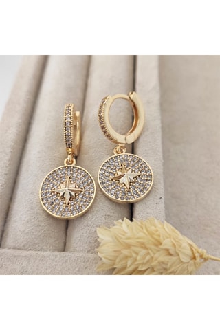 Argolas folheadas a ouro fino - Zircões