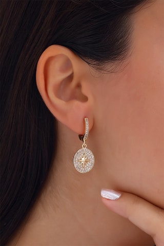 Argolas folheadas a ouro fino - Zircões