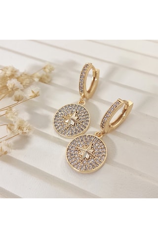 Argolas folheadas a ouro fino - Zircões