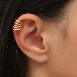 Earcuff - Latão banhado a ouro
