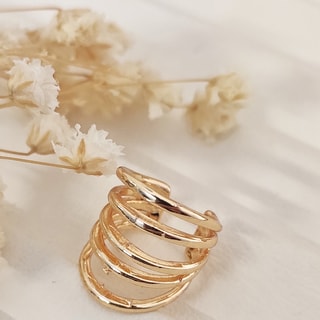 Earcuff - Latão banhado a ouro