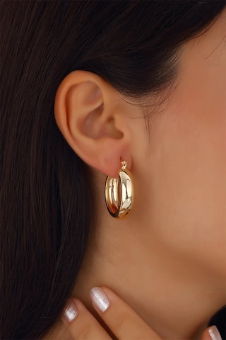 Argolas folheadas a ouro fino