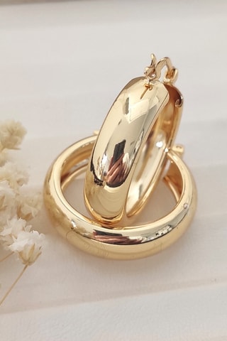 Argolas folheadas a ouro fino