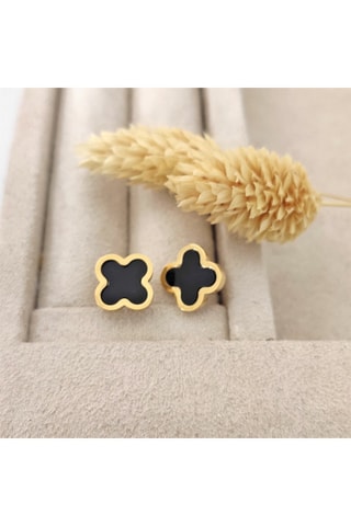 Brincos folheados a ouro fino -  Madrepérola