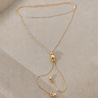 Colar pendentes - Latão banhado a ouro