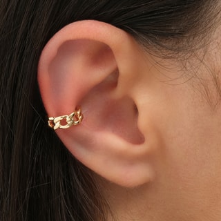 Earcuff - Latão banhado a ouro